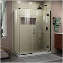 Unidoor-X 72" High x 58-1/2" Wide x 30-3/8" Deep Hinged Frameless Shower Enclosure with Clear Glass - image 1