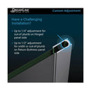 Unidoor-X 72" High x 60" Wide x 30-3/8" Deep Hinged Frameless Shower Enclosure with Clear Glass and 34" x 30" Buttress Panel - image 2