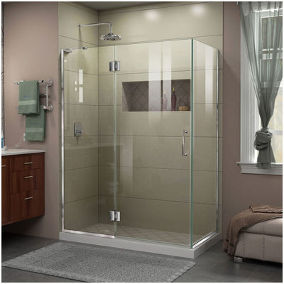 Unidoor-X 72" High x 47-3/8" Wide x 30" Deep Left Hinged Frameless Left Hand Shower Enclosure with Clear Glass - image 1