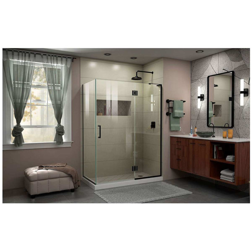 Unidoor-X 72" High x 47-3/8" Wide x 30" Deep Hinged Frameless Shower Enclosure with Clear Glass - image 15