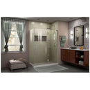 Unidoor-X 72" High x 47-3/8" Wide x 34" Deep Hinged Frameless Shower Enclosure with Clear Glass - image 5