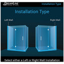 Unidoor-X 72" High x 70" Wide x 34-3/8" Deep Hinged Frameless Shower Enclosure with Clear Glass and Left Hinge - image 4