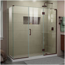 Unidoor-X 72" High x 70-1/2" Wide x 30-3/8" Deep Hinged Frameless Shower Enclosure with Clear Glass and Right Hinge - image 1