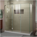 Unidoor-X 72" High x 70-1/2" Wide x 34-3/8" Deep Hinged Frameless Shower Enclosure with Clear Glass and Left Hinge - image 1