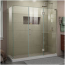 Unidoor-X 72" High x 70-1/2" Wide x 34-3/8" Deep Hinged Frameless Shower Enclosure with Clear Glass and Right Hinge - image 1