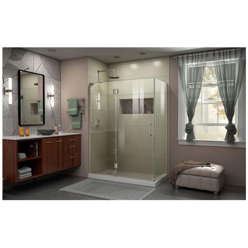 Unidoor-X 72" High x 48-3/8" Wide x 30" Deep Left Hinged Frameless Shower Enclosure with Clear Glass - image 5