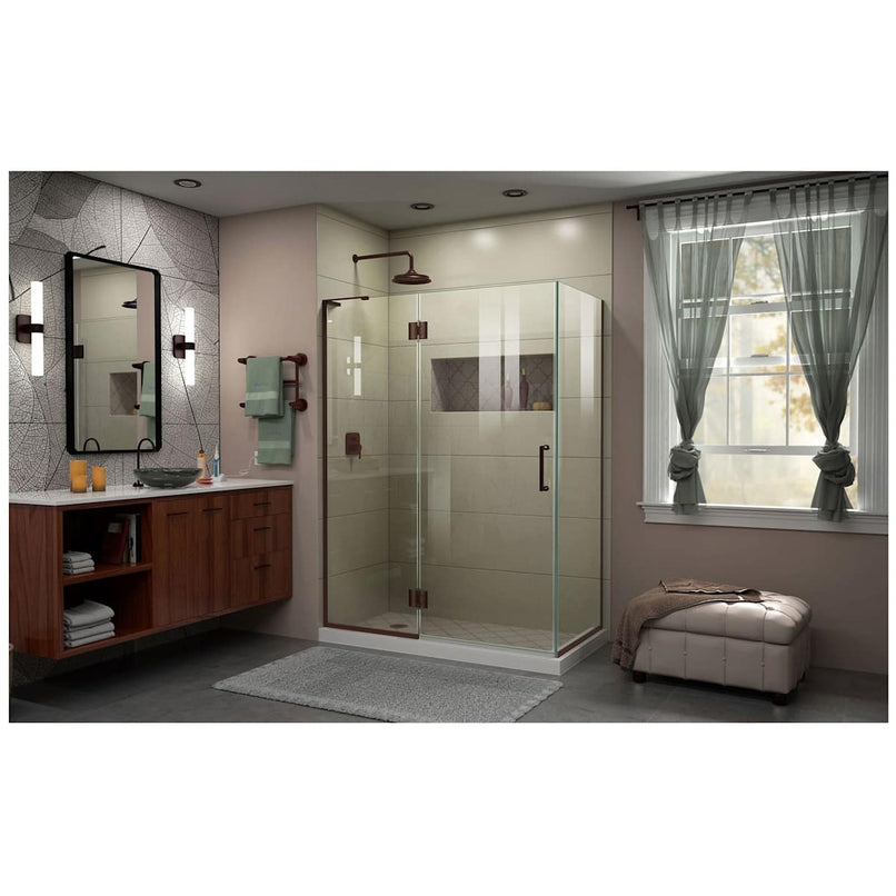 Unidoor-X 72" High x 48-3/8" Wide x 30" Deep Left Hinged Frameless Shower Enclosure with Clear Glass - image 12