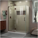 Unidoor-X 72" High x 48-3/8" Wide x 34" Deep Left Hinged Frameless Shower Enclosure with Clear Glass - image 1
