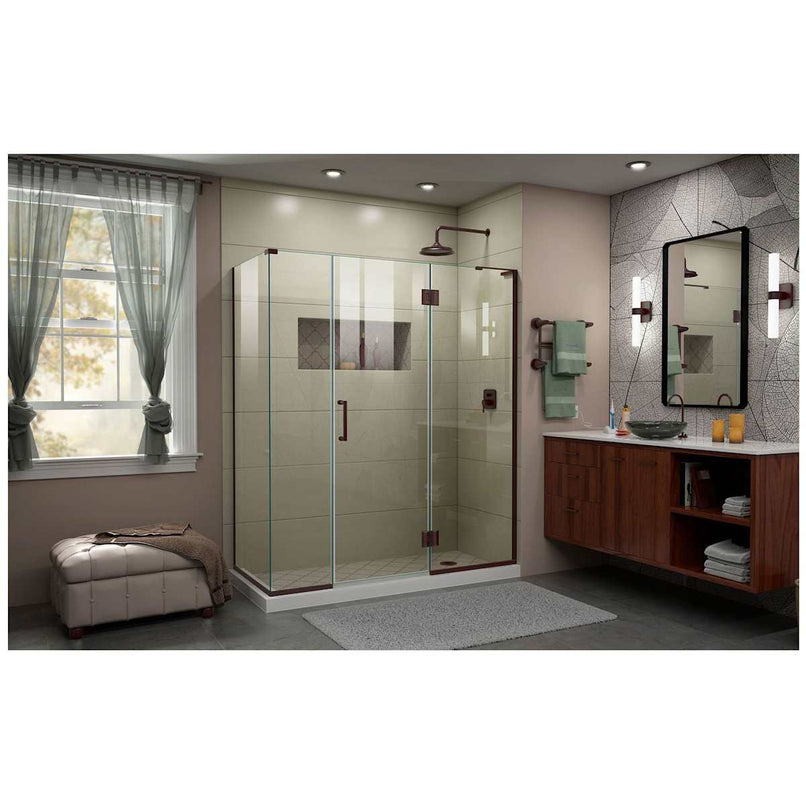 Unidoor-X 72" High x 63-1/2" Wide x 30-3/8" Deep Hinged Frameless Shower Enclosure with Clear Glass and Right Hinge - image 13