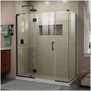 Unidoor-X 72" High x 63-1/2" Wide x 34-3/8" Deep Hinged Frameless Shower Enclosure with Clear Glass and Left Hinge - image 1