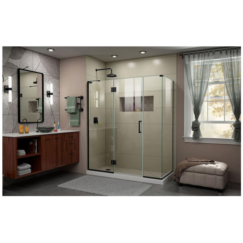 Unidoor-X 72" High x 64" Wide x 34-3/8" Deep Hinged Frameless Shower Enclosure with Clear Glass and Left Hinge - image 5