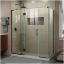 Unidoor-X 72" High x 64-1/2" Wide x 34-3/8" Deep Hinged Frameless Shower Enclosure with Clear Glass and Left Hinge - image 1
