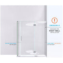 Unidoor-X 72" High x 57-1/2" Wide x 34-3/8" Deep Right Hinged Frameless Shower Enclosure with Clear Glass - image 6