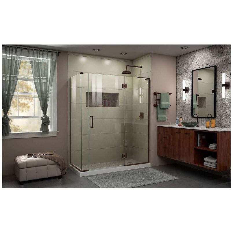 Unidoor-X 72" High x 58-1/2" Wide x 34-3/8" Deep Right Hinged Frameless Shower Enclosure with Clear Glass - image 12