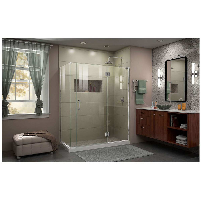 Unidoor-X 72" High x 59-1/2" Wide x 30-3/8" Deep Right Hinged Frameless Shower Enclosure with Clear Glass - image 10