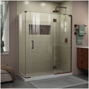 Unidoor-X 72" High x 59-1/2" Wide x 34-3/8" Deep Right Hinged Frameless Shower Enclosure with Clear Glass - image 1