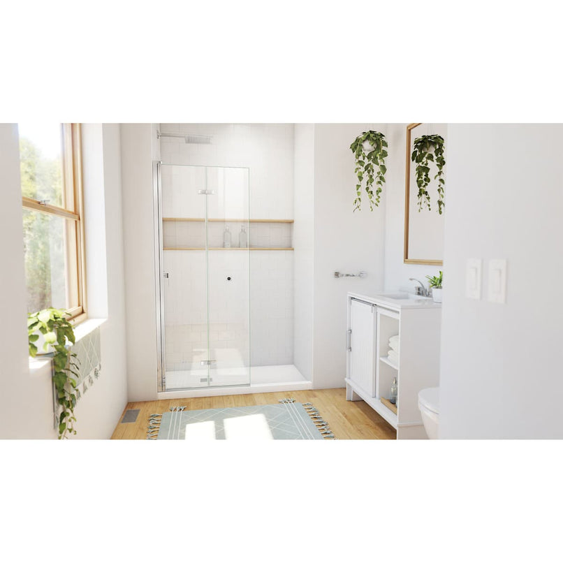 Aqua-Q Fold 29-1/2" W x 72" H Frameless Bi-Fold Shower Door - image 2