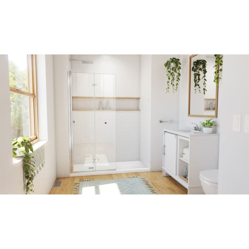 Aqua-Q Fold 33-1/2" W x 72" H Frameless Bi-Fold Shower Door - image 2