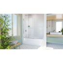 Aqua-Q Swing 58" High x 34" Wide Pivot Frameless Tub Door with Clear Glass - image 2