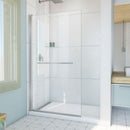 Aqua-Q Swing 72" High x 40" Wide Pivot Frameless Shower Door with Clear Glass - image 1