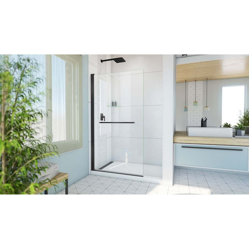 Aqua-Q Swing 72" High x 40" Wide Pivot Frameless Shower Door with Clear Glass - image 14