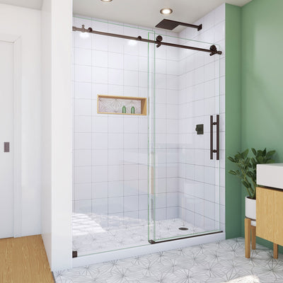 Enigma-X 76" High x 56" Wide Sliding Frameless Shower Door - image 1
