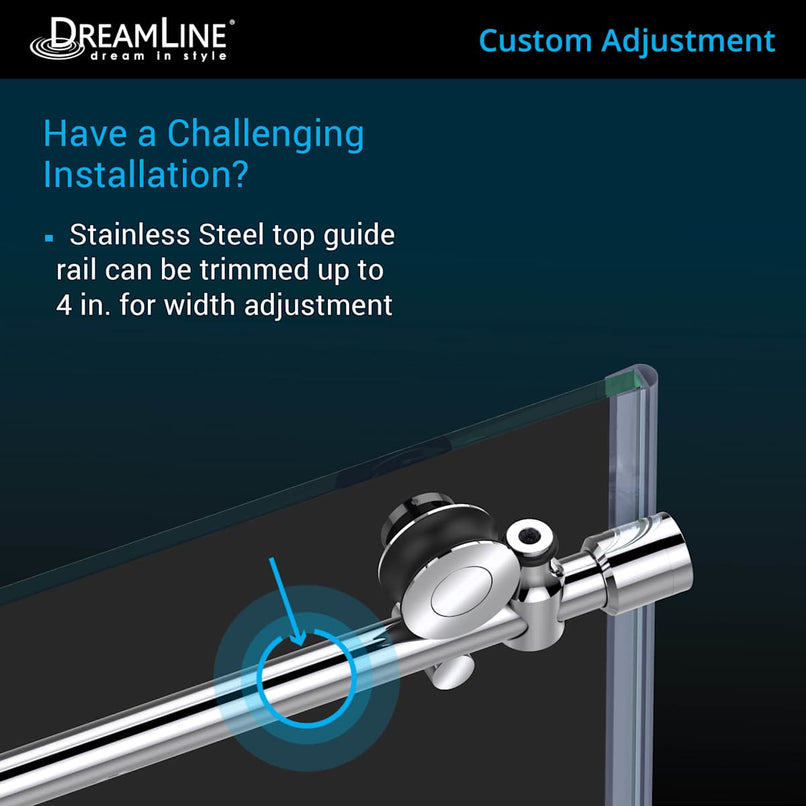 Enigma-X 76" High x 68" Wide Sliding Frameless Shower Door - image 31