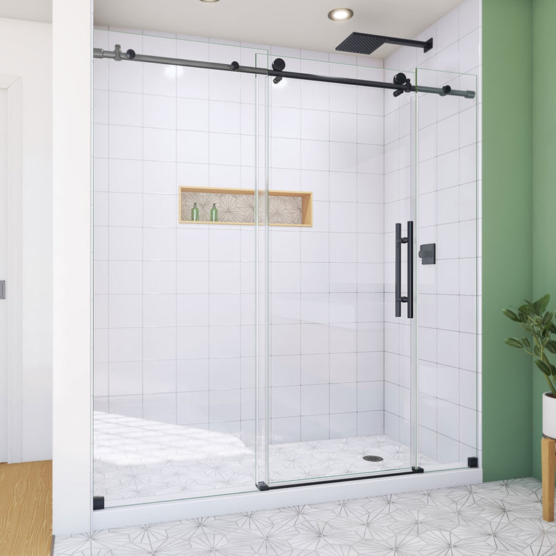 Enigma-X 76" High x 68" Wide Sliding Frameless Shower Door - image 1
