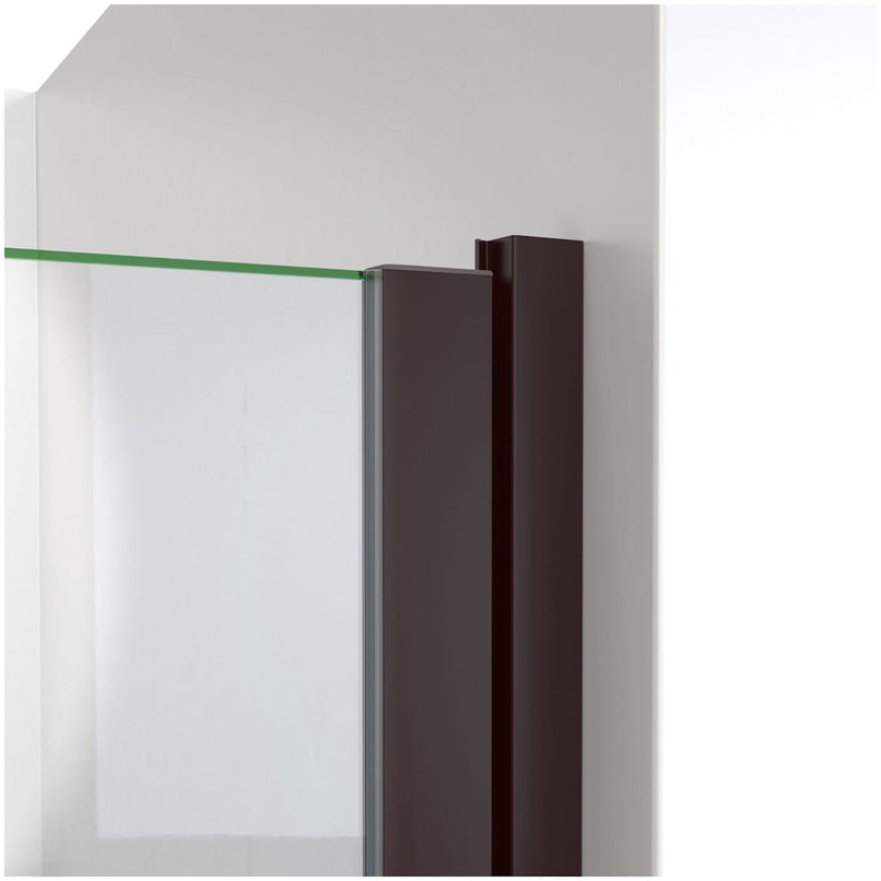 Alliance Swing BG 66-5/8" High x 29" Wide Hinged Semi Frameless Shower Door with Clear Glass - image 8