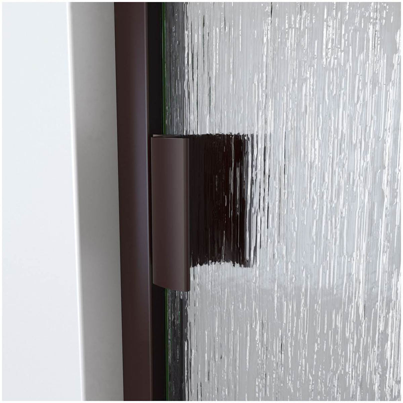 Alliance Swing BG 69-5/8" High x 31" Wide Hinged Semi Frameless Shower Door with Frosted Glass - image 2