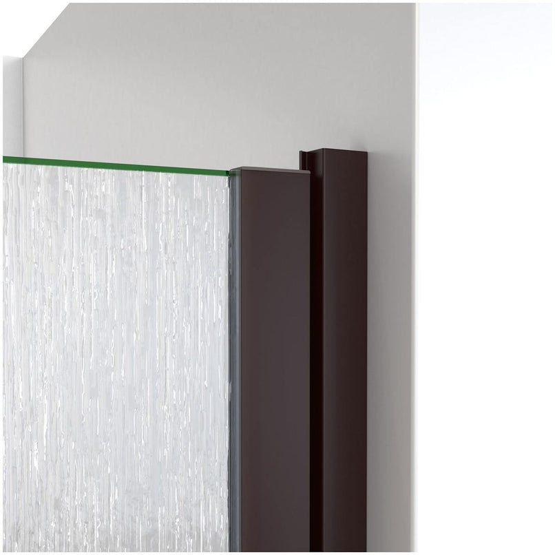 Alliance Swing BG 69-5/8" High x 31" Wide Hinged Semi Frameless Shower Door with Frosted Glass - image 4