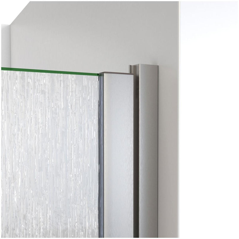 Alliance Swing BG 69-5/8" High x 31" Wide Hinged Semi Frameless Shower Door with Frosted Glass - image 8