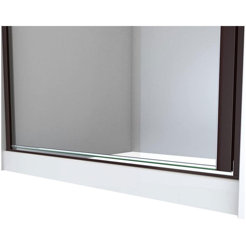 Alliance Swing BG 69-5/8" High x 31" Wide Hinged Semi Frameless Shower Door with Clear Glass - image 3