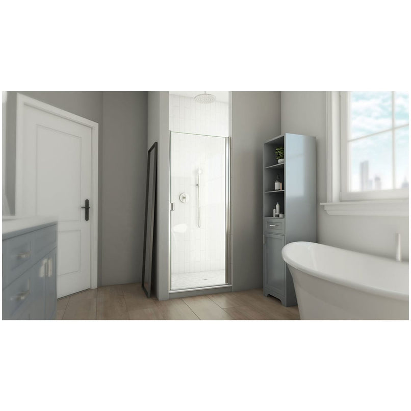 Alliance Swing BG 69-5/8" High x 31" Wide Hinged Semi Frameless Shower Door with Clear Glass - image 9