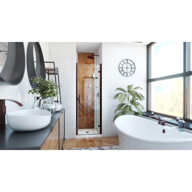 Alliance Swing 72-5/8" High x 24" Wide Hinged Semi Frameless Shower Door with Clear Glass - image 6