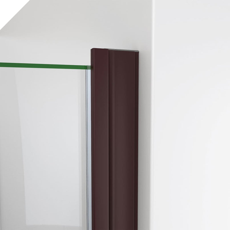 Alliance Swing 72-5/8" High x 33" Wide Hinged Semi Frameless Shower Door with Clear Glass - image 3