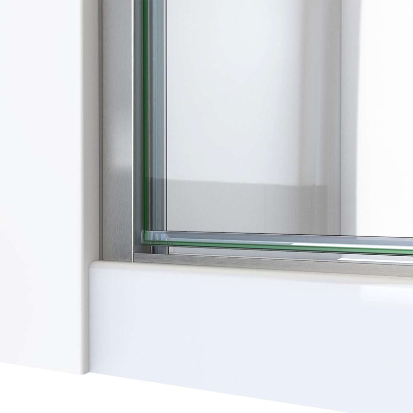 Alliance Swing 72-5/8" High x 33" Wide Hinged Semi Frameless Shower Door with Clear Glass - image 17