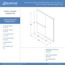 Alliance Pro BG 70-3/8" High x 60" Wide Bypass Semi Frameless Shower Door with Clear Glass - image 2