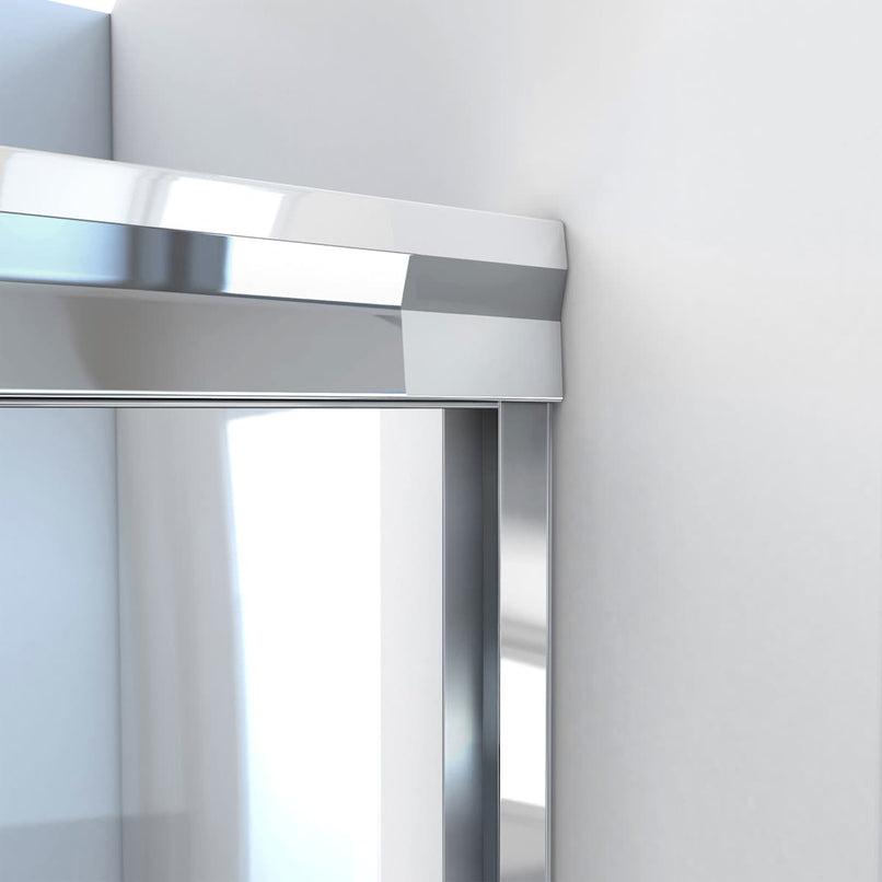 Alliance Pro BG 70-3/8" High x 60" Wide Bypass Semi Frameless Shower Door with Clear Glass - image 4