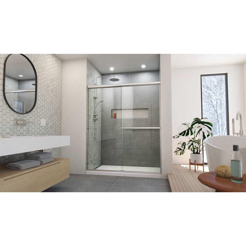 Alliance Pro BG 70-3/8" High x 60" Wide Bypass Semi Frameless Shower Door with Clear Glass - image 7