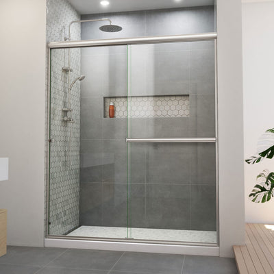 Alliance Pro BG 70-3/8" High x 60" Wide Bypass Semi Frameless Shower Door with Clear Glass - image 1