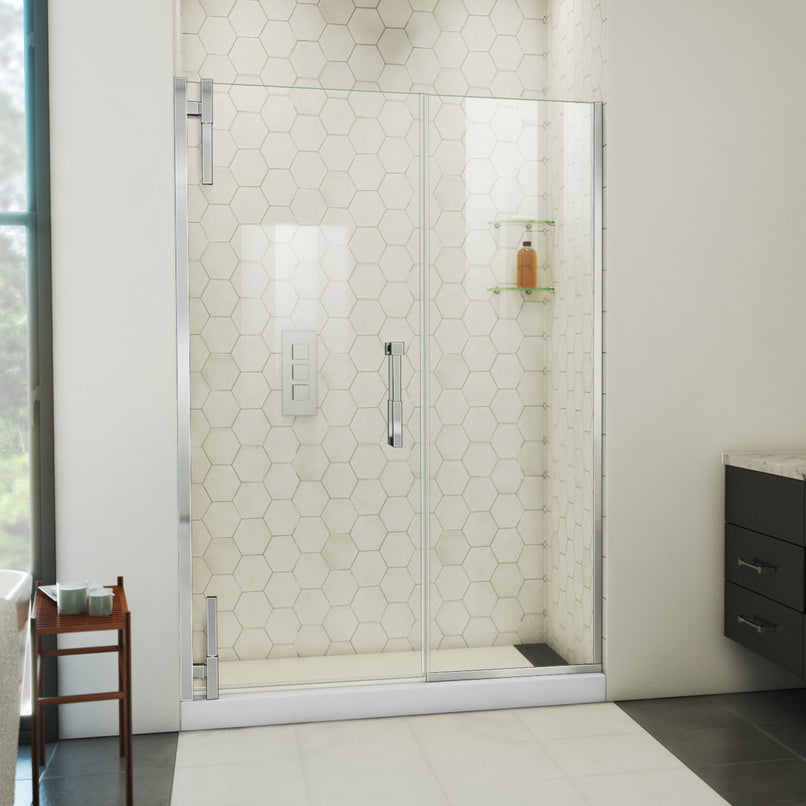 Ascend 50-1/2" - 51-1/2" W x 72" H Frameless Pivot Shower Door - image 1