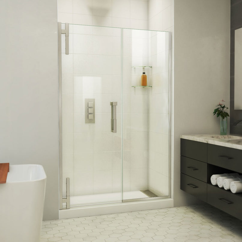 Ascend 56-1/2" - 57-1/2" W x 72" H Frameless Pivot Shower Door - image 1