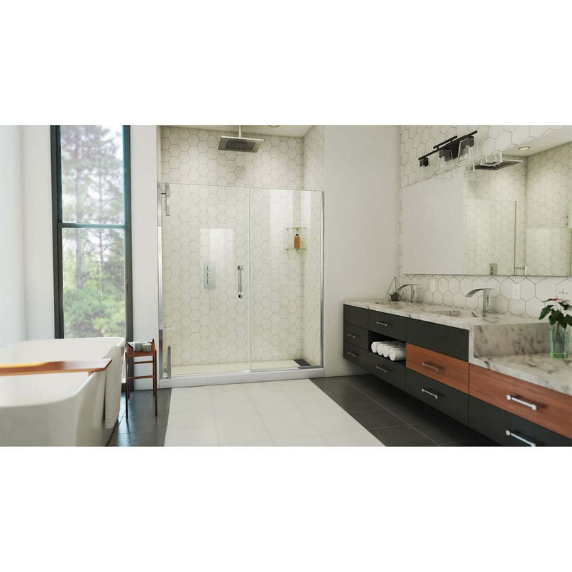 Ascend 60-1/2" - 61-1/2" W x 72" H Frameless Pivot Shower Door - image 2