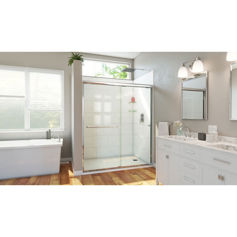 Alliance Pro HV 70-1/2" High x 60" Wide Sliding Semi Frameless Shower Door with Clear Glass - image 3