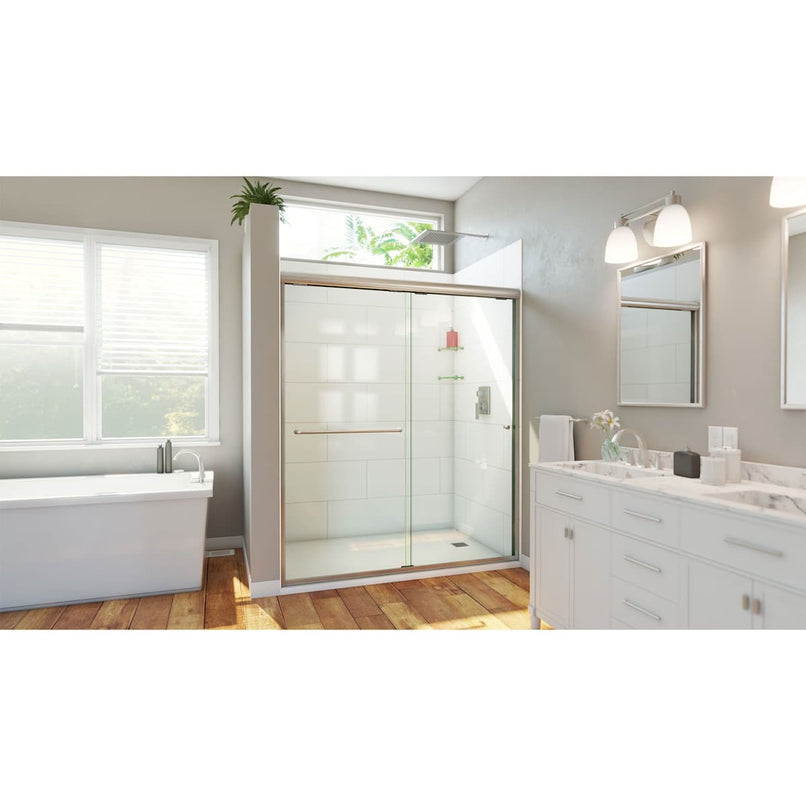 Alliance Pro HV 70-1/2" High x 60" Wide Sliding Semi Frameless Shower Door with Clear Glass - image 8