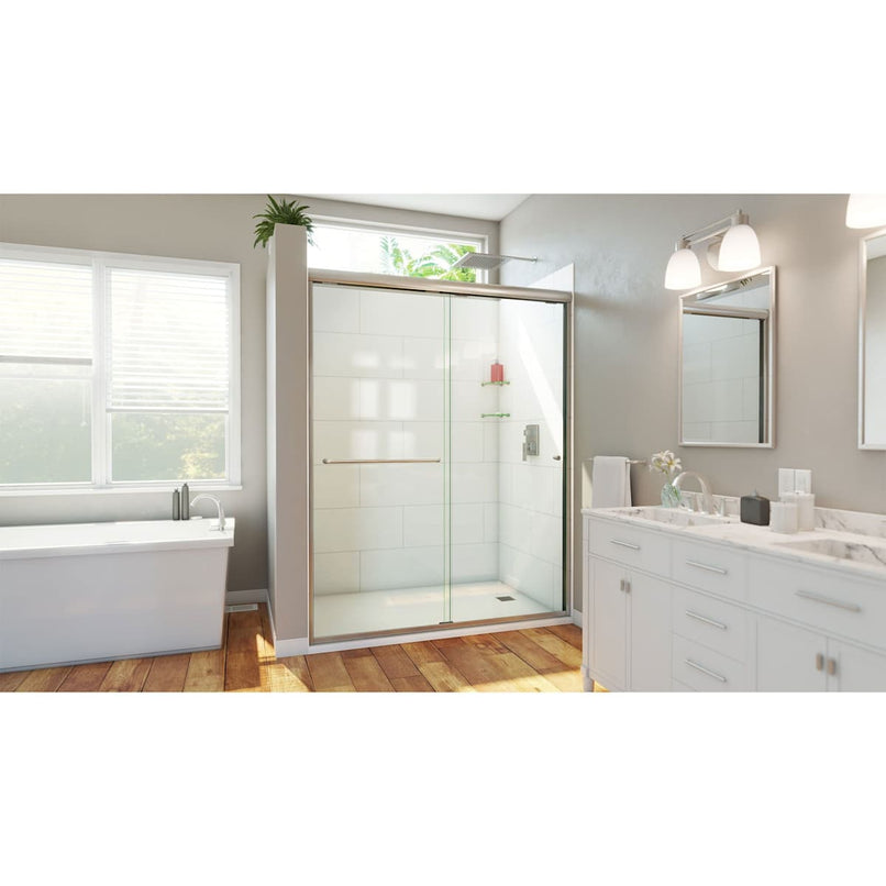 Alliance Pro HV 76-1/2" High x 60" Wide Sliding Semi Frameless Shower Door with Clear Glass - image 8