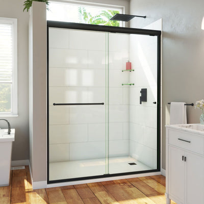 Alliance Pro HV 76-1/2" High x 60" Wide Sliding Semi Frameless Shower Door with Clear Glass - image 1