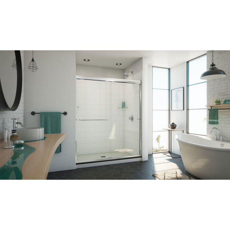 Alliance Pro ML 70-1/2" High x 60" Wide Sliding Semi Frameless Shower Door with Clear Glass - image 3