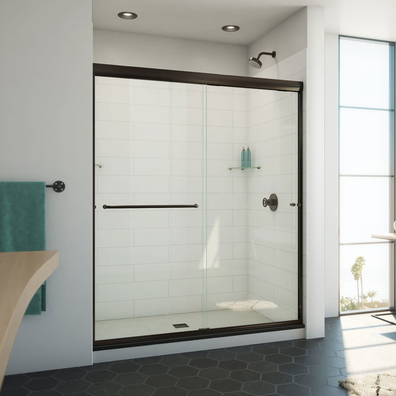 Alliance Pro ML 70-1/2" High x 60" Wide Sliding Semi Frameless Shower Door with Clear Glass - image 1